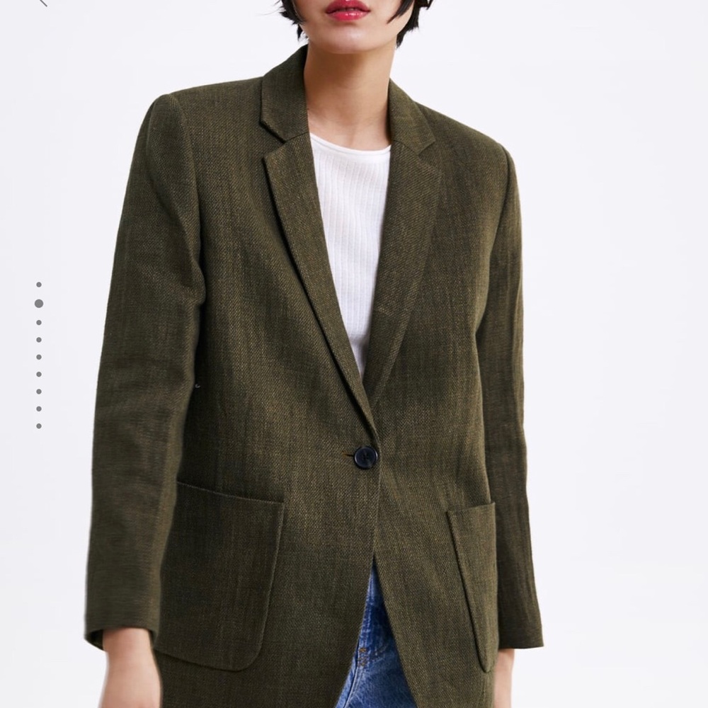 Zara rust linen blazer “XS”
